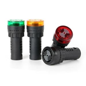 22mm AD16-22SM Buzzer with LED Alarm Flashing Indication Mini Buzzer 220V