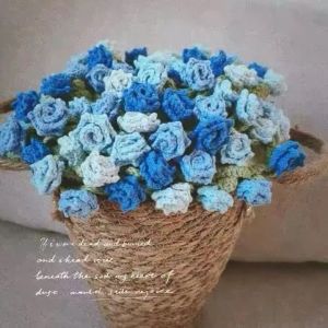 Khăn Choàng Dệt Tay Hoa Hồng DIY Chất Liệu Dệt Kim Khăn Choàng Dệt Kim Hoa Sáng Tạo Quà Tặng Chất Liệu Dệt Kim Mùa Đông