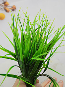 Green Wheat Leaves Floral Plastic Handmade Bonsai Greenery Decoration Indoor Home Wheat Grass Fake Flower