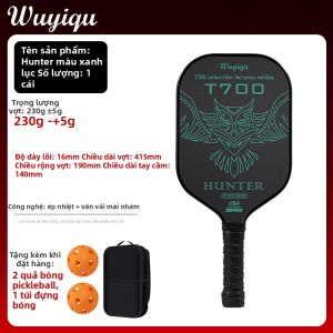 WUYIQU | Vợt Pickleball Sợi Carbon T700 Đúc Nguyên Khối