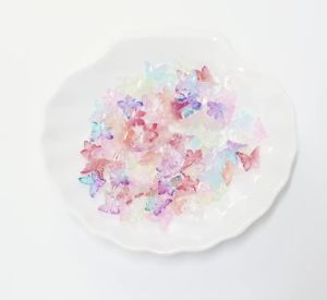 50pcs Butterfly Glass Beads Multicolor Lampwork Glazed Beads Czech Glass Spacer Beads For DIY Jewelry Making Necklace Bracelet