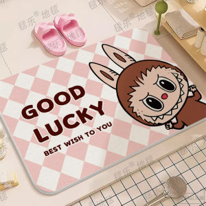 Quick Dry Bathroom Mat Water Absorbent Diatom Mud Special for Bathroom Toilet Entrance Anti Slip Foot Pad Square Shape Home Use