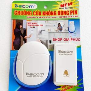 Chuông Cửa Không Dây Cao Cấp Không Điện Không Pin
