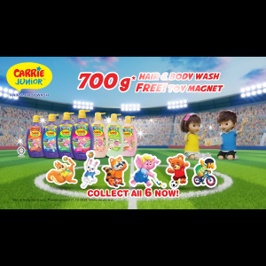 CARRIE JUNIOR Hair & Body Wash - Cheeky Cherry [1000g/500g/700g] [New Toy] Nourishing & Moisturising Skin