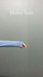 Crop top serut samping kiri & kanan lengan panjang Atasan knit rib tali serut model korea