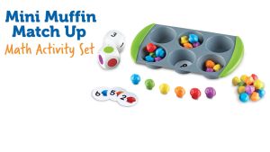 GM Kids (ของแท้ USA พร้อมส่ง 3 - 7 ขวบ) เล่นพัฒนากล้ามเนื้อมือ นับเลข Mini Muffin Match Up Math Activity Set ของเด็ด 3 - 7 ขวบ