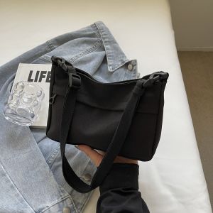 Casual Canvas Crossbody Small Bag for Women Commuter Fashionable Single Shoulder Backpack Versatile Student Bag Korean Style