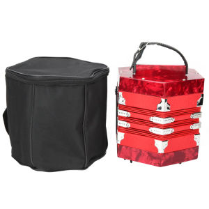 IRIN | IRIN Concertina Accordion 20-Button Hexagon Accordion with Carrying Bag Adult Primary Professional Playing Hexagon Accordion