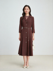 Koradior | Elegant V-Neck Trench Coat for Autumn