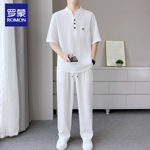 ROMON | Bộ Quần Áo Nam Thể Thao Phong Cách Trung Quốc Mát Mẻ Nhanh Khô