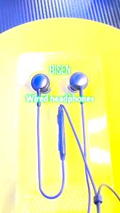 BISEN BS588 Universal Headset 3.5MM Jack HiFi Stereo Sound Capsule Wired Eaphone Built in Microphone