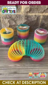 Magic Slinky Rainbow Spring Ukuran 8 cm - Mainan Pir Pelangi - Mainan Edukasi Anak murah Magic Spring slinky Rainbow Pelangi Jumbo