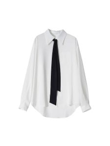 Spring 2025 Mens Loose Long Sleeve White Shirt Stylish Commuter Korean Style Quality Feel Button Detail Regular Fabric Blend