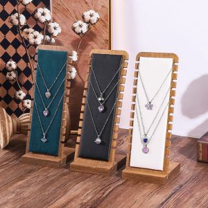 1PC Bamboo Vertical Jewelry Necklace Display Stand Suitable for Jewelry Display Sales and Family Necklace Display.