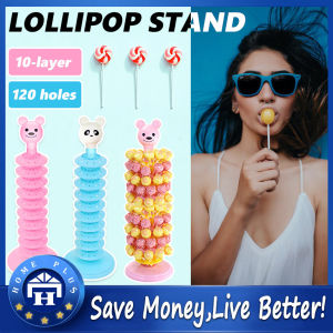 【Local delivery】 Multi Layer Lollipop Holder Decorative Round Hole Candy Table Display Pagoda Shape ABS for Shop Halloween Wedding Thanksgiving Lollipop-Stand