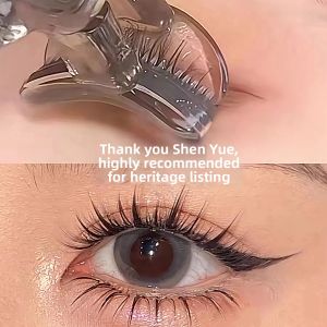 Toothed Eyelash Curler Wide Angle Frameless For Natural Curl And Long Lasting