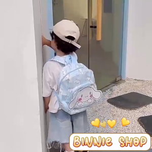 Balo mẫu giáo hoạt hình cho bé gái trai 1-5T Túi đi học siêu nhẹ Kuromi Kitty Melody dễ thương BINNIE SHOP PK2043