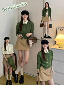 DUOMIAOTU | Cute Collegiate Winter Outfit Set