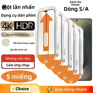 NNBILI 5 Miếng Dán Bảo Vệ Màn Hình Kính Cường Lực Cho Samsung Galaxy S25/S24/S26 Ultra S23/S22/S21 Plus A36/A25/A15/A35/A16/A54/A55/A56 5G Chống Vân Tay Chống Trầy Xước Độ Nét Cao