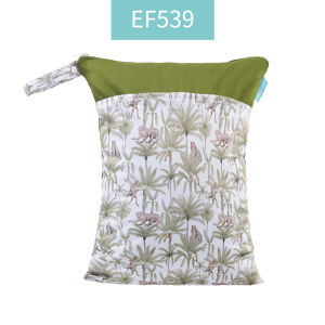 HappyFlute 1PC Portable Baby Diaper Bag Printed Waterproof Wet Dry Nappy Handbag Stroller Carry Pack Travel Wetbag With Pockets