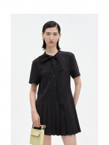 Flax Feeling Deep Gray Short Petite Womens Summer Work Dress