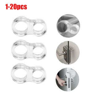1-20pcs PVC Transparent Door Stopper Anti-Collision Door Handle Shockproof Pad Walls Furniture Protective Door Stops