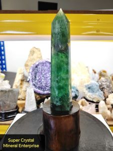 Natural High Grade Green Fluorite Crystal Point Ornament FFP12 #CrystalPoint #Naturalcrystal #homedecor