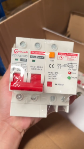 RCBO Circuit Breaker 2P 30mA Overload Short Current Leakage Protector 220V 230V 16A 20A 32A 63A 80A Residual Current MCB Protection