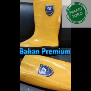 Sepatu boot kuning PVC karet tinggi 38cm Safety Boots Anti air Wilmer