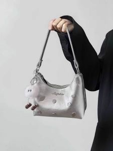 Túi Đeo Chéo Vai Màu Bạc Thời Trang Cho Nữ Túi Đeo Chéo Dưới Cánh Tay Túi Đeo Vai Đơn Túi Đeo Chéo Thường Ngày Túi Đeo Vai Mềm