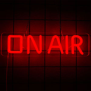 On Air Neon Sign for Wall DecorLive Show LED Artwork Décor for Live Room Game Room Broadcasting RoomMusic StudioUSB Powered