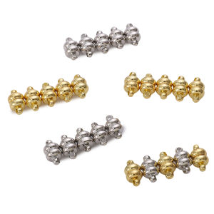 1Set 14K Gold Plated Platinum Strong Magnetic Clasps Fit Bracelets Necklace Rhodium End Clasp Connectors for Makings Leather Bracelet Jewelry