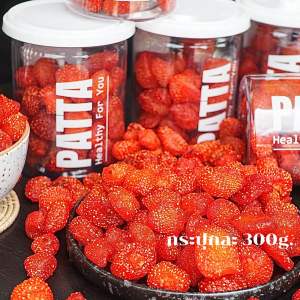 🍓สตอเบอรี่อบแห้ง🍓 ขนาดกระปุ 300 g พร้อมทาน!!!