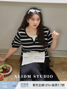 Color Block Stripe Adjustable Drawstring T-shirt