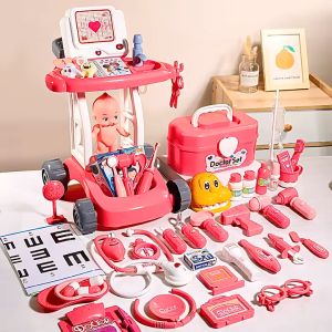 Doctor Set Medical Kits - Pretend Play Early Education Toys for Kids Girl Boy - Doktor Mainan Kanak Kanak Budak Perempuan Lelaki - 儿童医药箱小小医生