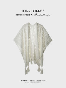BILLI ZILLY | Ethnic Resort Knit Fringe Cardigan Anti-Wind Warm