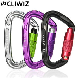 CLIWIZ Brand 24KN Outdoor Professional Carabiner 7075 Aviation Aluminum Safety Automatic Lock With Certificates CE/UIAA