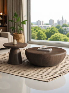 Rustic Modern Creative Circular Coffee Table
