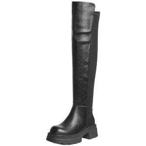Josiny | New Autumn Winter Stylish Black Heeled Over Knee Boot Elastic