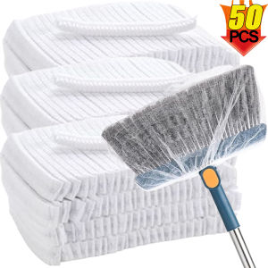 50pcs Disposable Broom Cover / Home Hair Absorbent Broom Covers / Non-woven Electrostatic Dust Paper Cleaning Tool