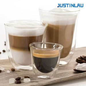 80/150/200ml Double-layer Glass Cup High Borosilicate Glass Heat Insulation Coffee Tea Cup Breakfast Milk Juice Beer Transparent