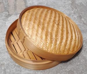Klakat Bambu Dimsum 35cm Kukusan Bambu 1Wadah dan 1 Tutup