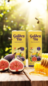 GoldenTin - Madu Buah Tin Sumber Antioksidan dan Menjaga Kesehatan Pencernaan 180gr - Paket 5 Botol