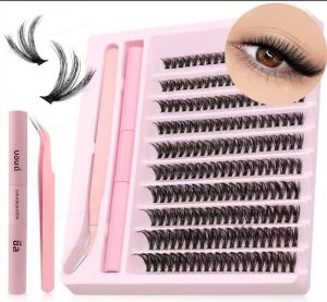 ชุดขนตาปลอมเลียนแบบขนมิงค์ 200 ช่อ - รุ่น C แบบม้วน ความยาวผสม 10-16 มิลลิเมตร พร้อมแหนบในตัว