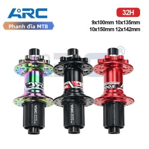 Moay-ơ Xe Đạp Leo Núi ARC Quick Release 10x135 Thru 12x142 32H Với 4 Chốt Hãm 48 Tiếng Bấm Bạc Đạn NBK Dùng Cho Phanh Đĩa 8 9 10 11 Tốc Độ