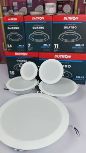 [BELI 1 DAPAT 4] DUTRON QUATRO Lampu LED Downlight PREMIUM Ori Berkualitas Bagus 35W 7W 11W 15W 22W Super Terang donlet plafon tanam tempel dinding langit inbow bulat siling ceiling kantor rumah kamar hotel restoran ruang tamu w watt Putih 6500K