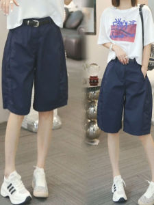 Shalldoer | High Waist Wide Leg Five-Quarter Casual Loose Floral Pants Womens Fashionable Straight Cut Spring Summer New Arrival