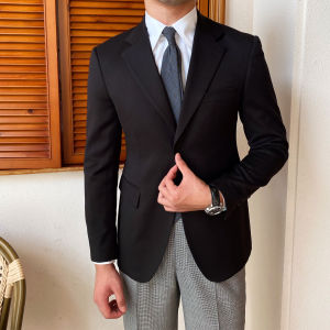 Fall Mr. Lusan Men Commuters All-Matching Pure Color Benxi Slim-Fitting Suit Suit Outwear Korean-Style Casual Suit