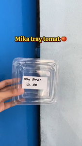 Mika tray tomat mika buah dan sayur mika tutup bening transparant isi 100 pcs