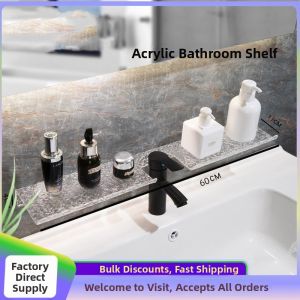 Water Wave Storage Organizer Mirror Bathroom Shelf